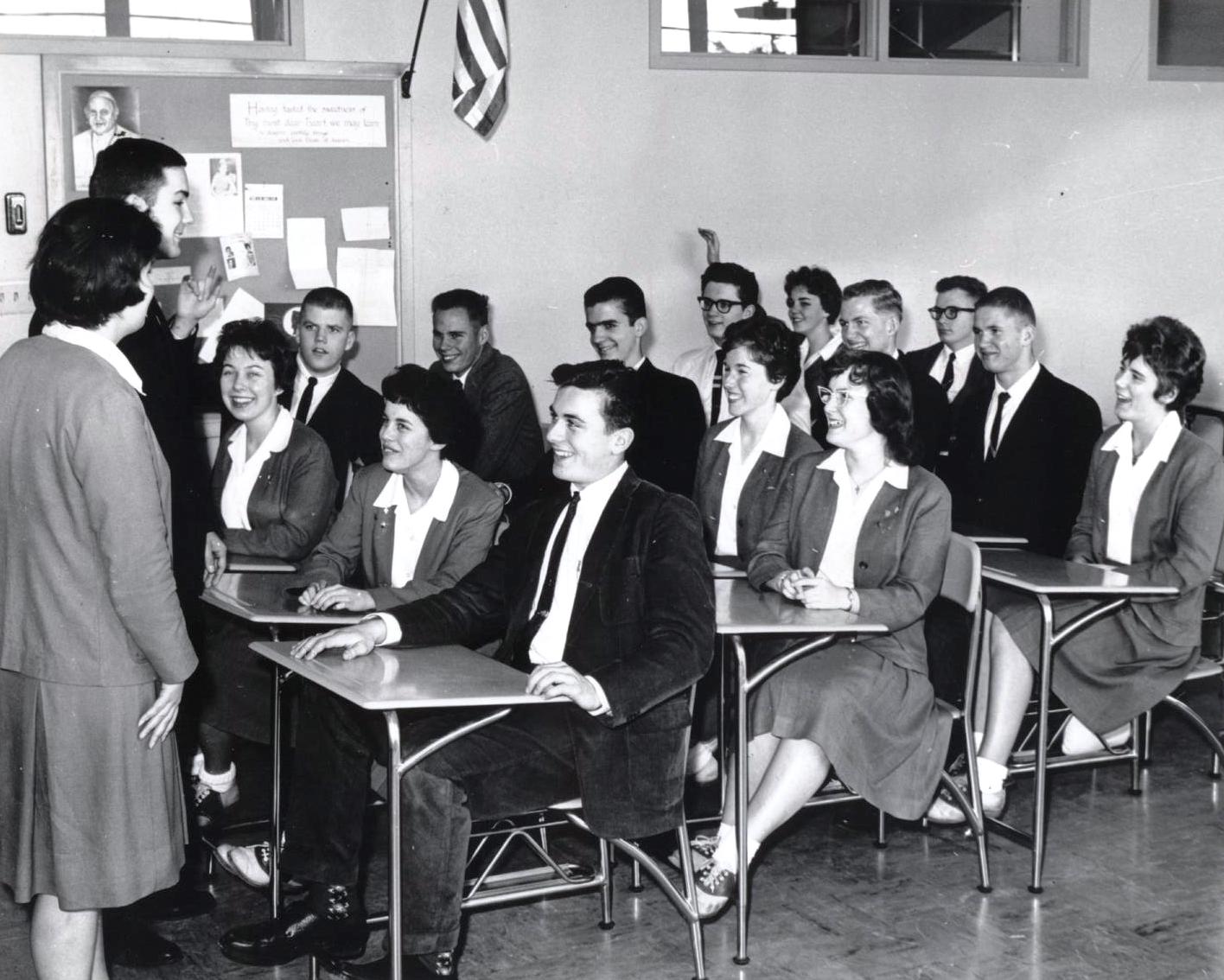 Students at Blanchet High School in classroom. VR1040.0099