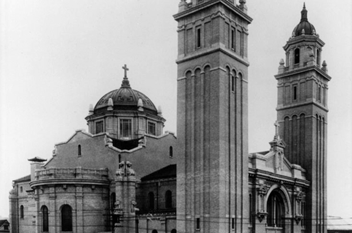 St. James Cathedral. BW. Courtesy Archives of the Archdiocese of Seattle.